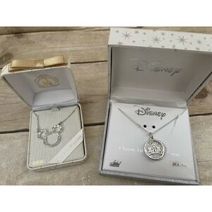 Disney Mickey and Tiara‎ Crown Necklace, New, Lot Of 2